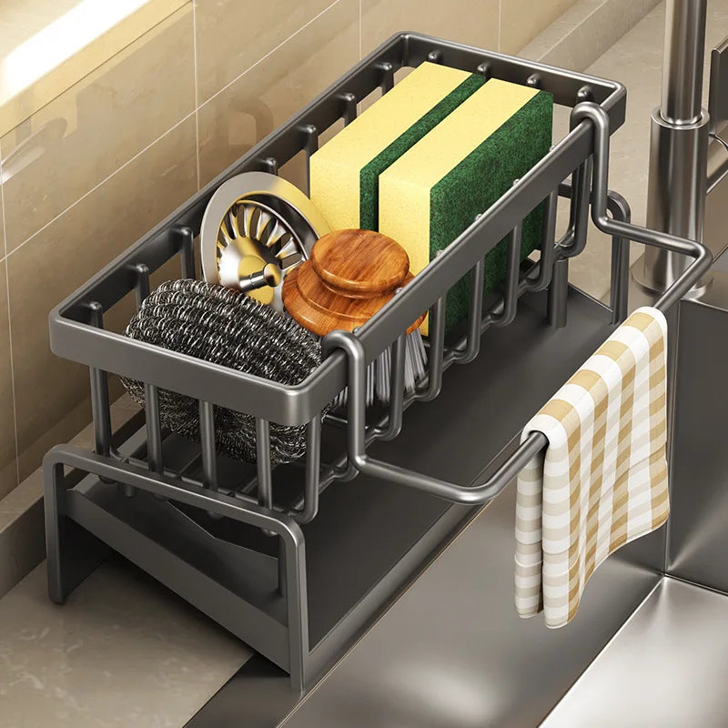 Kitchen Storage Shelf with Drainage Rack